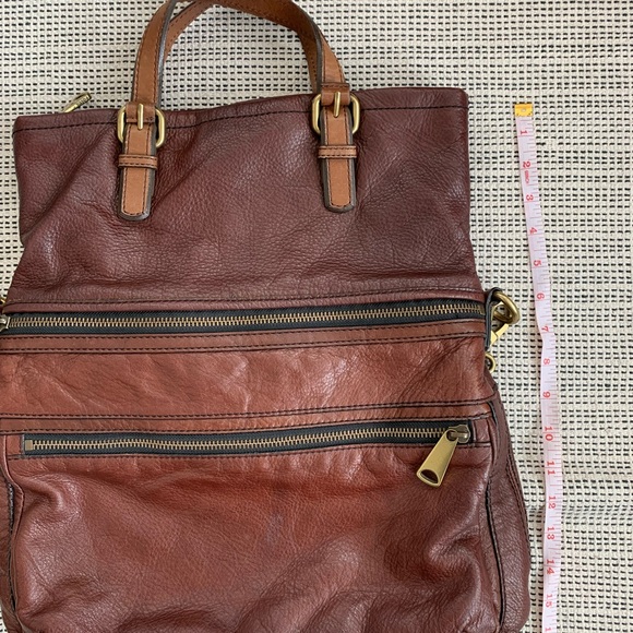 Fossil Brown Leather Crossbody Bag - Picture 7 of 8